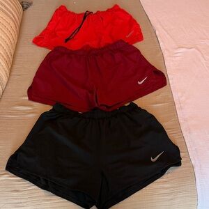 Nike Men's Athletic Shorts - Red, Maroon, Black